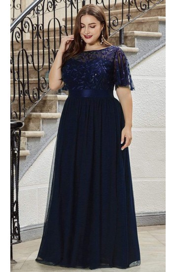 Дарлона платье в пол темно-синее