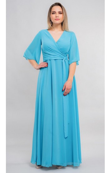 Лавинь платье в пол голубое