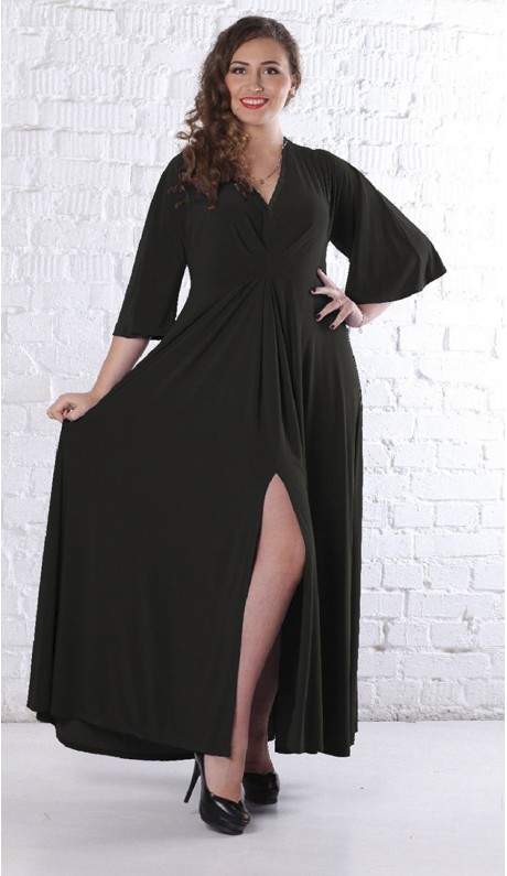 Миана платье в пол черное
