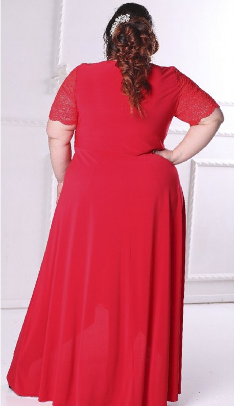 Танита платье в пол красное