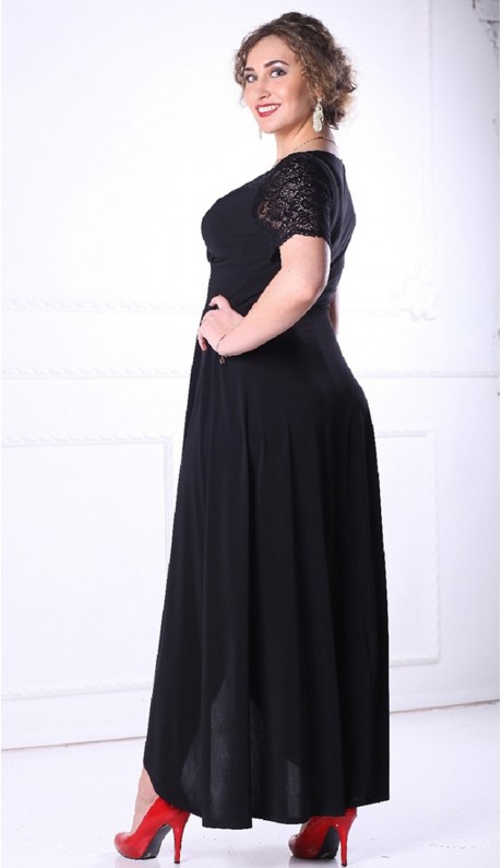 Танита платье в пол черное