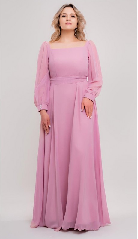 Альвина maxi платье розовое