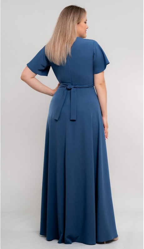 Росиния платье в пол синее