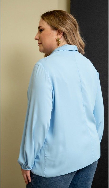 Дорета блузка голубая