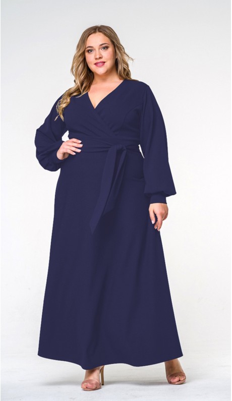 Савьера платье в пол темно-синее