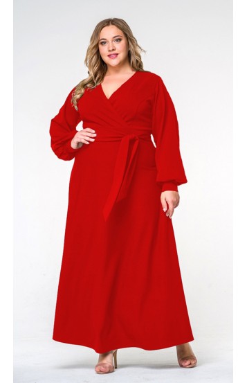 Савьера платье в пол красное