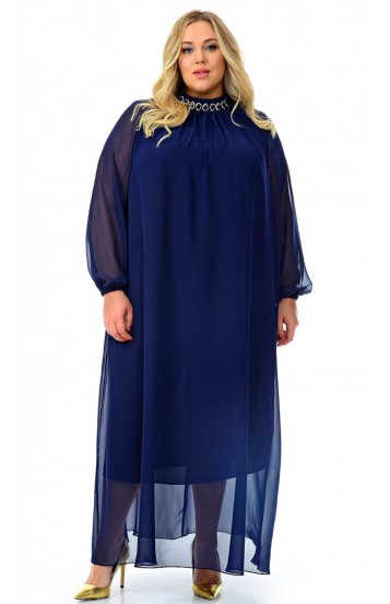 Ренальда платье в пол темно-синее