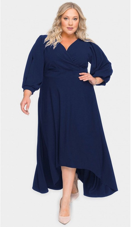 Лавьера платье в пол темно-синее
