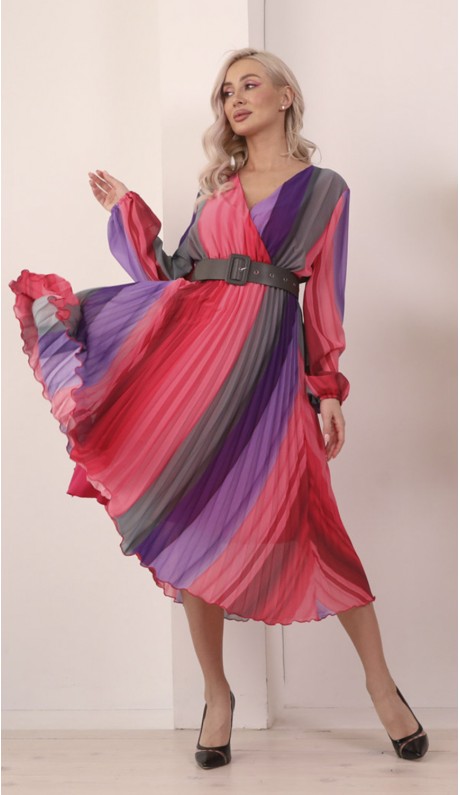 Авелиса платье розовое мультиколор