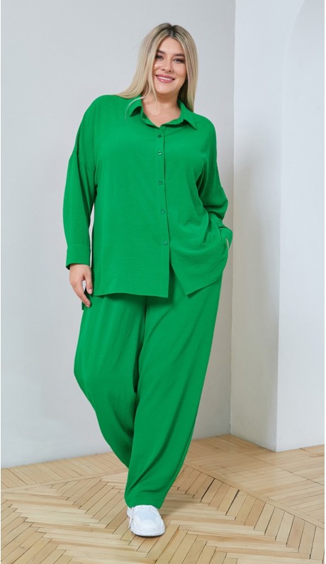 Вилас брючный костюм зеленый