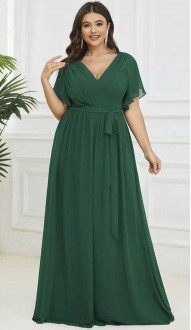 Флорена платье в пол зеленое