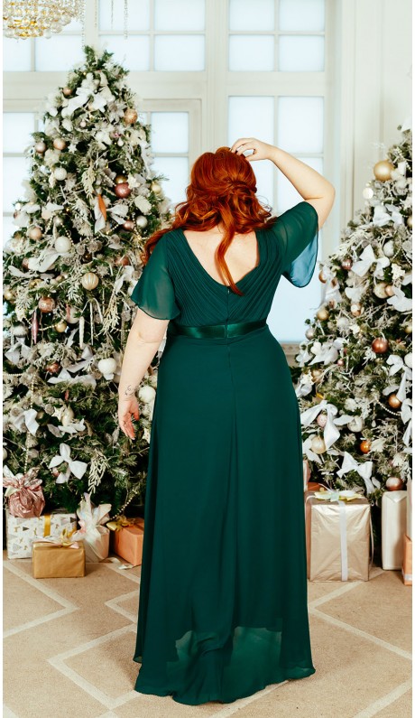 Лореса платье в пол темно-зеленое в наличии