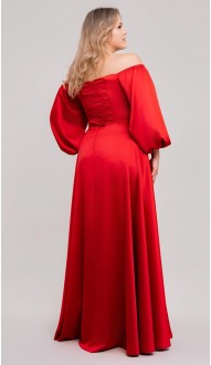 Алиния платье в пол красное