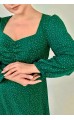 Джия платье зеленое принтованное