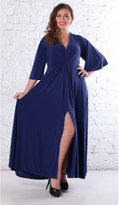 Миана платье в пол темно-синее