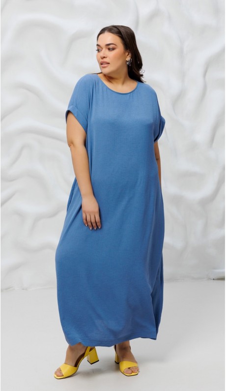 Мариса платье голубое в пол