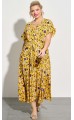 Амелин платье желтое с цветочным принтом