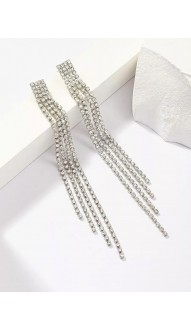 Серьги длинные со стразами