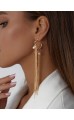 Серьги длинные висячие золотые