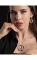 Комплект серьги-кольца и цепочка с подвеской