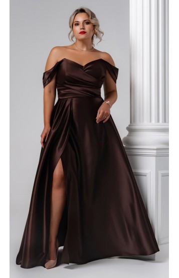 Варина платье в пол шоколадное