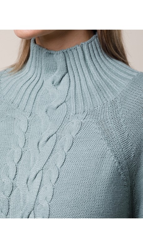 Геланс свитер светло-оливковый меланж