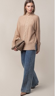 Геланс свитер светло-бежевый меланж