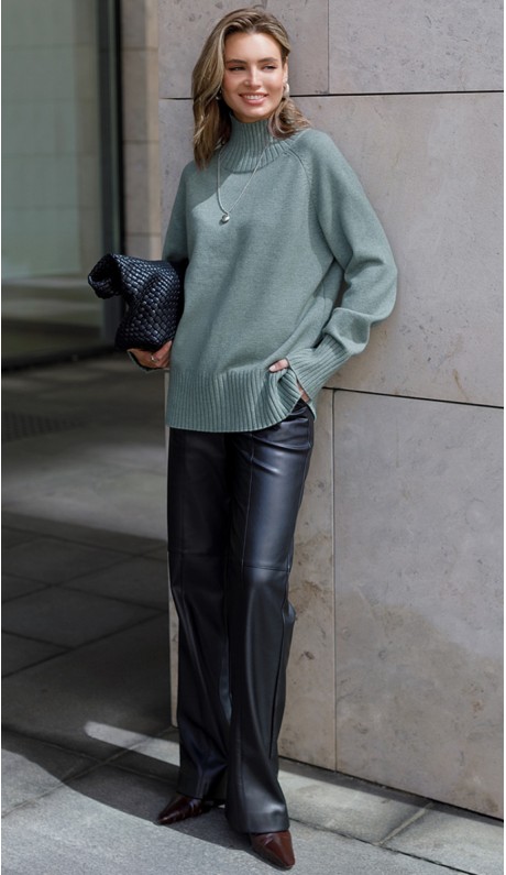 Ирдис свитер светло-оливковый меланж