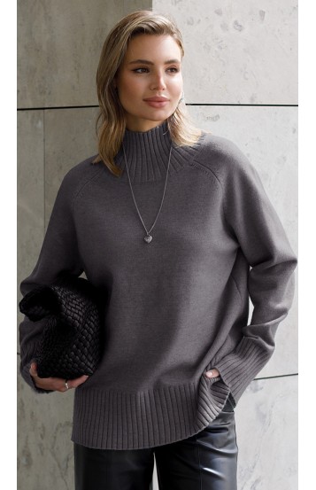 Ирдис свитер темно-серый меланж