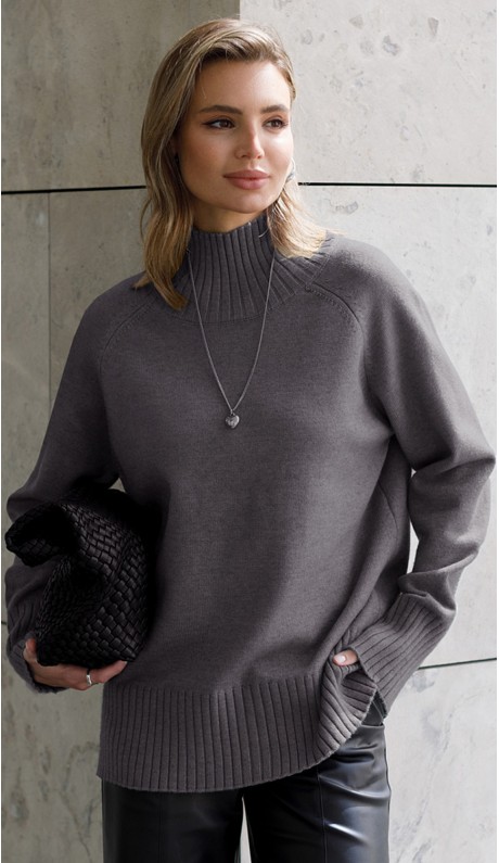 Ирдис свитер темно-серый меланж