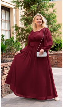 Фелиция платье в пол бордовое