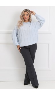 Рика джемпер серо-голубой