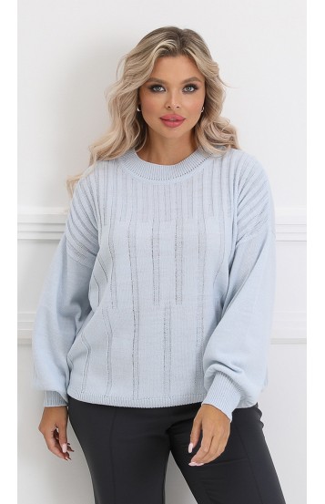 Рика джемпер серо-голубой