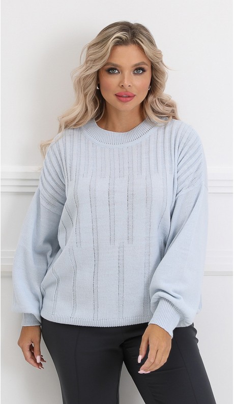 Рика джемпер серо-голубой