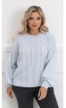 Рика джемпер серо-голубой