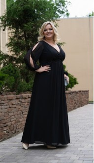 Доминика платье в пол черное