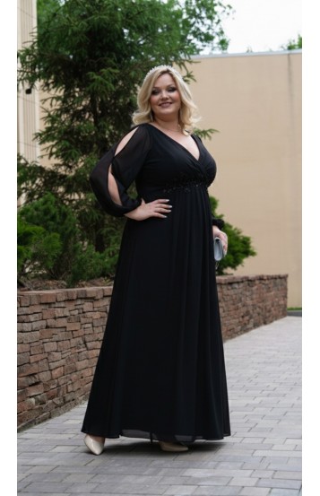 Доминика платье в пол черное