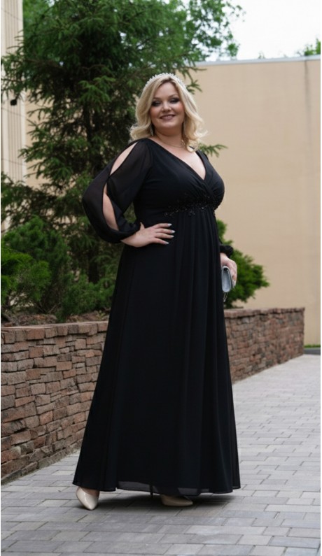 Доминика платье в пол черное