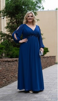 Доминика платье в пол электрик