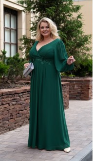 Доминика платье в пол темно-зеленое