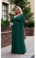 Доминика платье в пол темно-зеленое в наличии