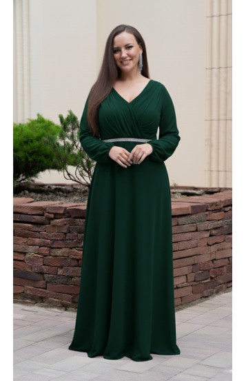 Элиана платье в пол изумрудное