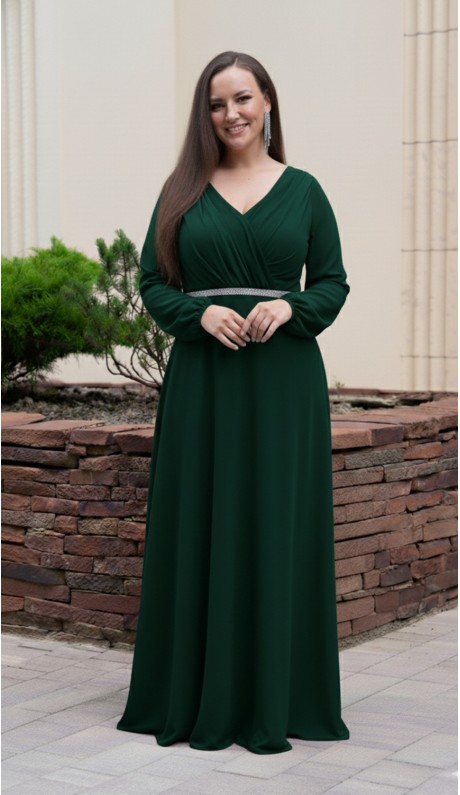 Элиана платье в пол изумрудное