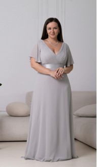 Лореса платье в пол серое