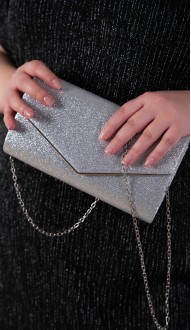 Амеди клатч серебро