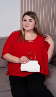 Кристин блуза красная  в наличии