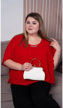 Кристин блуза красная  в наличии