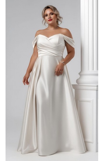 Варина платье в пол молочное Варина платье в пол молочное