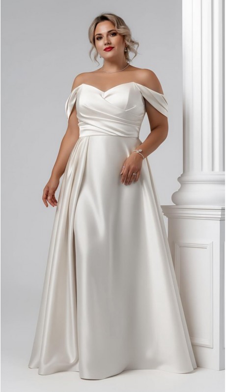 Варина платье в пол молочное