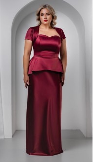 Гучи платье-комплект бордовый